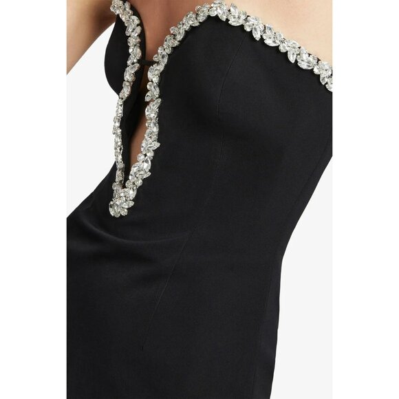 Bardot Black Midi Dress with Silver Accents - Picture 10 of 16